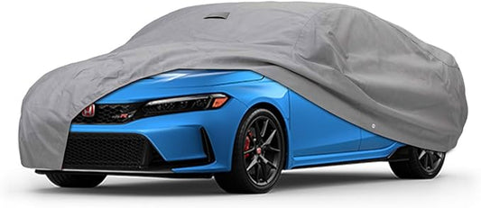 Ultimum Series Car Cover Waterproof All Weather for Honda Civic Car Cover Hatchback Type R 2015-2024 - Protection Semi Custom Fit - Dust, Sun, Snow, Rain, Protection in&Outdoor