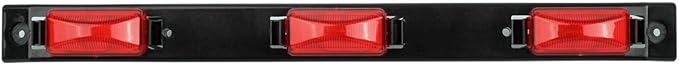Partsam [DOT Approved] 17" Inch Red LED Truck Trailer Identification Light Bar, Waterproof Sealed 3 Lights Bar 12V Replacement for F150 F250 F350 RAM 1500 2500 3500 Silverado Sierra