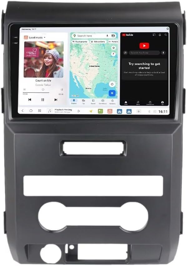 MekedeTech Mekede DUDUAUTO DUDU7 2K 2000X1200 IPS Touch Screen 9.5 inch Car Radio Stereo Intelligent Navigation Head Unit Dash Kit for Ford F150 2009 2010 2011 2012 2013 2014,12G RAM 256G ROM