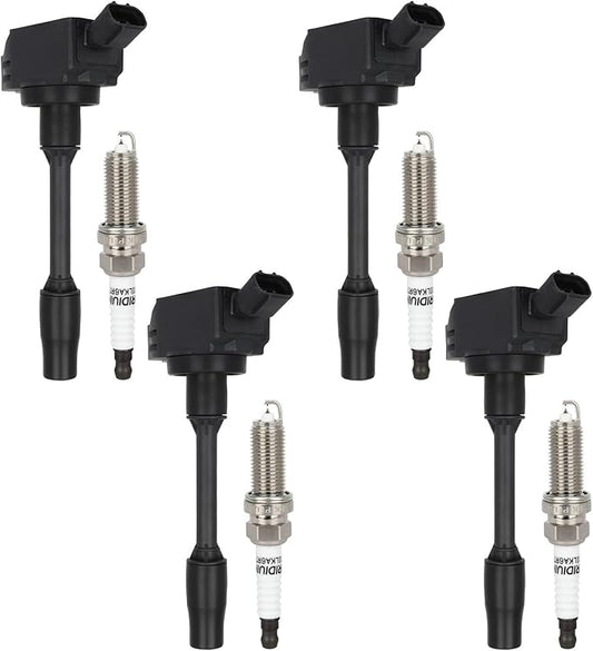 ECCPP 4 ignition coils with 4 iridium Spark Plugs UF849,coils packs,for Toyota Camry 2018-2020,RAV4 2019,Highlander 2020,Avalon 2019-2020 & for Lexus ES300h 2019-2020,UX250h 2019 UF849