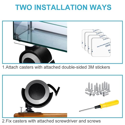 1.5 Inch Rubber Caster Wheels(Top Plate), Furniture Wheels Replacement with 360 Degree Rotation for Moving Drawer Cabinet Table Cart, 132-lbs Load Capacity for Furniture Casters Set of 4