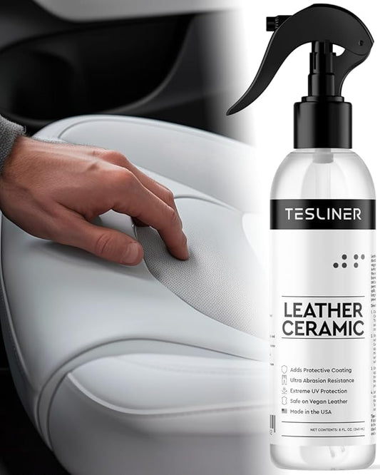 Tesla Leather Ceramic Coating - Prevent Permanent Stains, Leather Shield Ceramic Coating for Tesla Cleaning Products, Vegan Leather Protector, Tesla Model 3 Y S X Car Accessories for 2025 & 2026