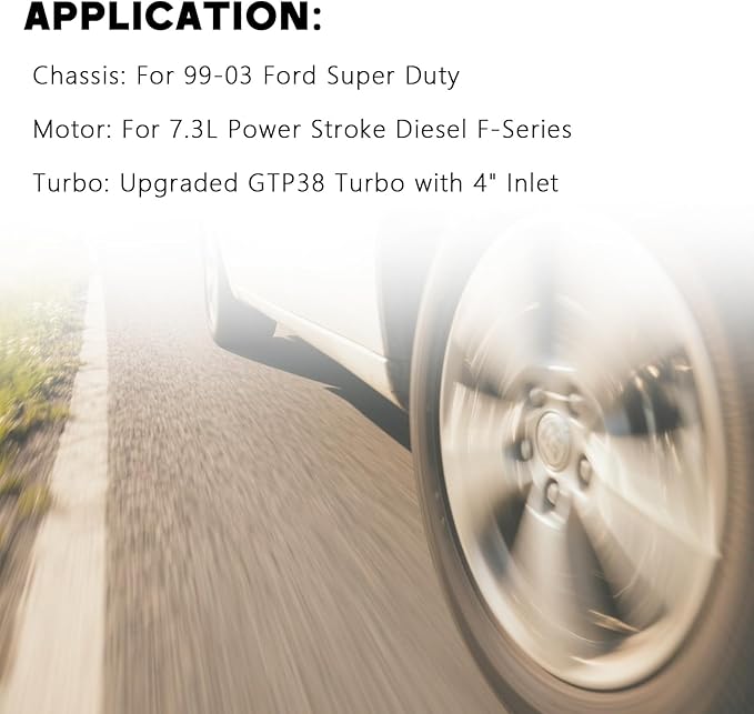 Turbo Intake Pipe Kit Compatible with Ford Super Duty 7.3L 7.3L Power Stroke Diesel F-Series 99-03 Aluminum