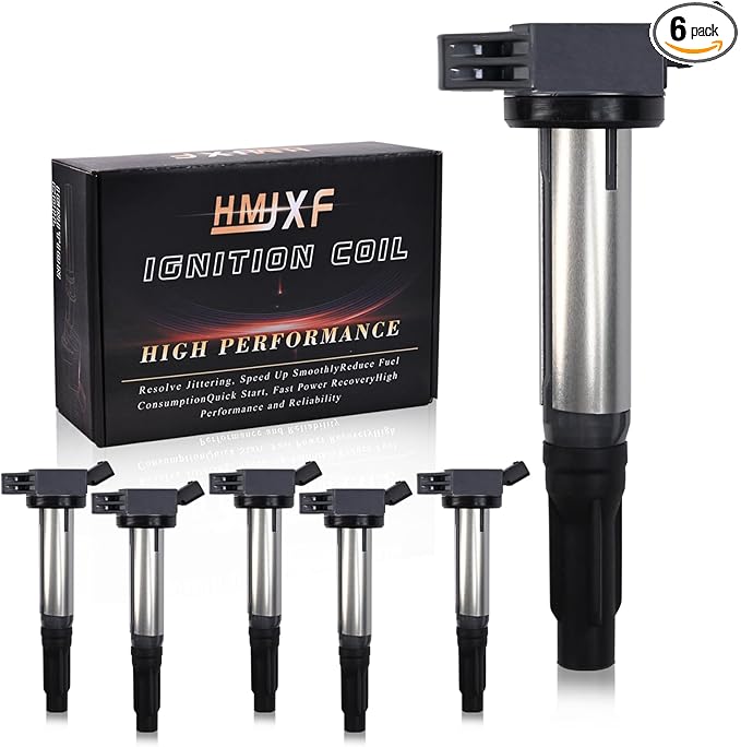 Set of 6 Ignition Coil Pack for UF487 Compatible with Lexus ES350 GS300 GS350 IS350 LS460 LX570 RX350 RX450 Highlander 4Runner Camry Sienna RAV4 Tundra Venza Avalon tC Evora - 3.5L V6