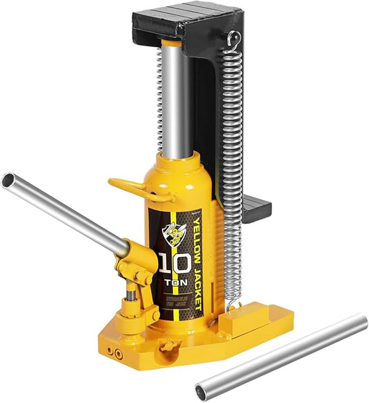 YELLOW JACKET Toe Jack 5 Ton Toe/ 10 Ton Top Capacity Hydraulic Machine Jack Lift,Air Hydraulic Claw Jack for Car Repair,Machinery,Industry Equipment