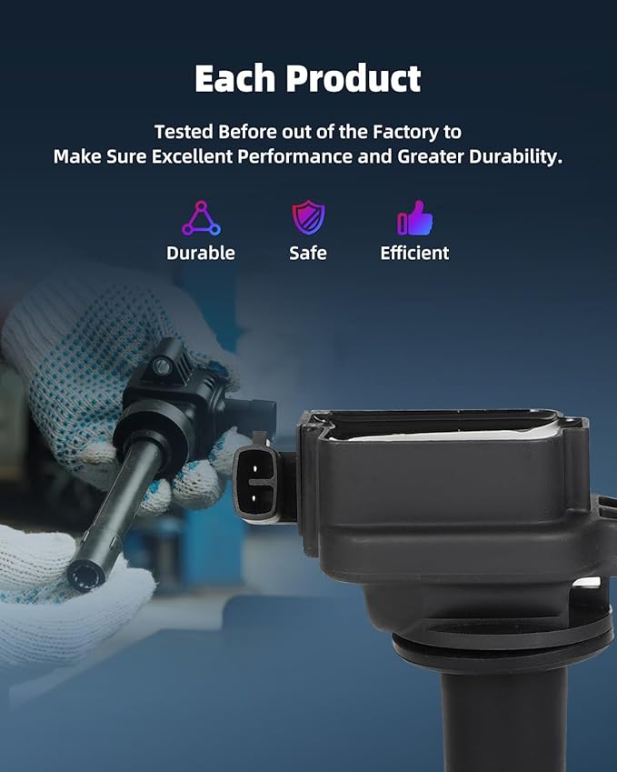 ECCPP 6 ignition coils with 6 iridium Spark Plugs UF204,coils packs,for Toyota Avalon 1995,Camry 1994-1995 & for Lexus ES300 1994 1995 V6 3.0L UF204