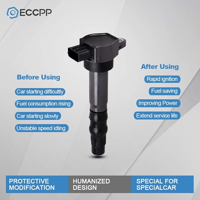 ECCPP Portable Spare Car Ignition Coils Compatible for Mitsubishi Eclipse/Galant/Lancer/Outlander 2004-2012 Replacement for UF532 C1504 for Travel, Transportation and Repair (Pack of 4)