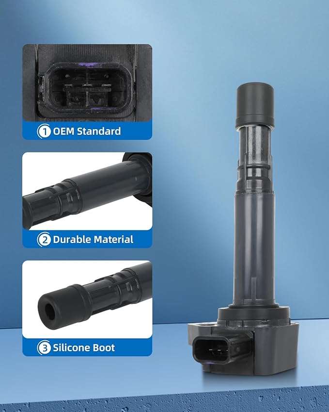 ECCPP 4 ignition coils with 4 iridium Spark Plugs,UF400,coils packs,for Honda,for Odyssey 3.5L 1999-2010,for Honda,for Accord 3.0L 2000-2007,for Acura TL 3.5L 2007-2008,UF400 C1460,C1576,E420