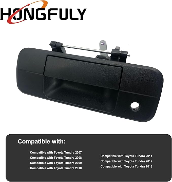 Tailgate Handle Liftgate Latch with Rear Camera Hole Compatible with 2007-2013 Toyota Tundra, Replacement 69090-0C051, 690900C051, 81214 (Without Camera Hole)