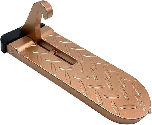 Car Door Step with Glass Breaker Safety Hammer & Roof Rack Access,Foldable Roof Rack Door Step - Fits Most Car, SUV and Truck, Max Load 400 lbs(Long)