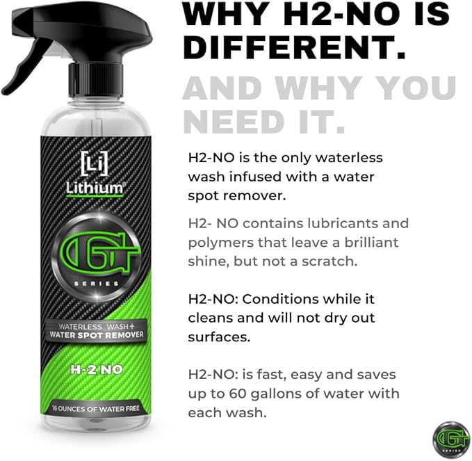 H2NO- waterless wash, protectant, and hydrophobic coating, offering a comprehensive solution that simplifies the maintenance process while elevating the overall appearance and protection