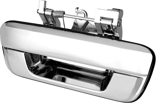 Tailgate Door Handle Chrome, Compatible with 2004-2014 Chevy Colorado & GMC Canyon & Isuzu i-280 / i-290 / i-350 / i-370, Exterior Rear without Keyhole | 97319415, GM1915127 Tail gate Liftgate Latch