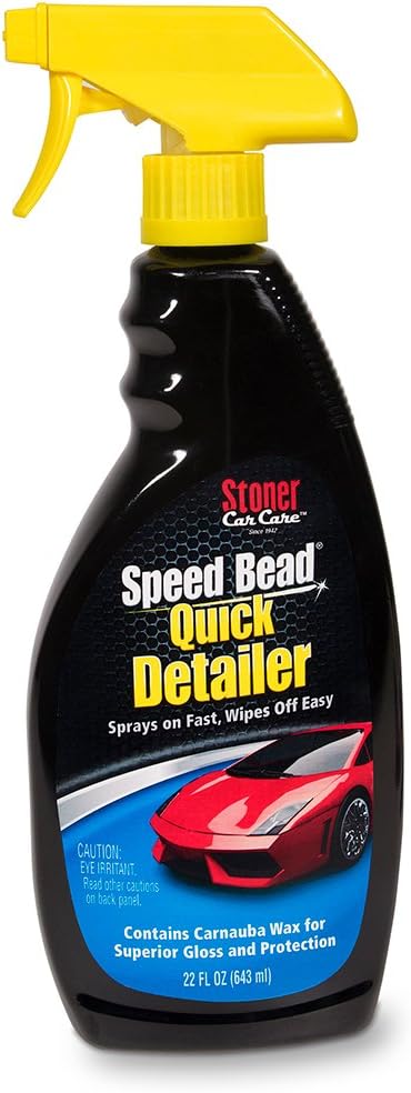 Stoner Car Care 92354 22-Ounce Speed Bead Quick Detailer Car Cleaner Wax Spray for Fast Touch-Ups and to Provide Shine and Protection, Pack of 1, Black