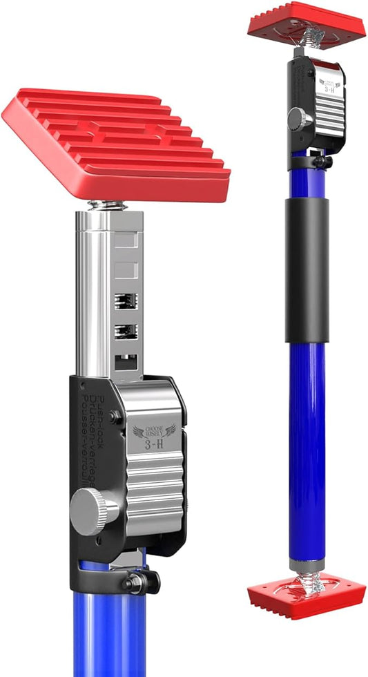 3-H Cabinet Jacks for Installing Cabinets 1 Pack, Thickened All-Steel Adjustable Support Pole, Extend 15.7-27.5 Inch, 165 lbs Capacity, Heavy-Duty Third Hand Tool with Self-Locking Spring Ratchet,Blue