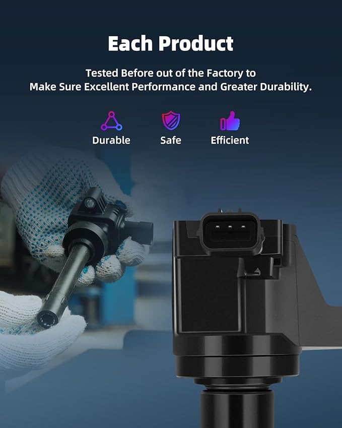 ECCPP Set of 4 Ignition Coil Pack Replacement for Honda 1.5L L4 2007 2008 for UF581 C1578 30520-PWC-S01