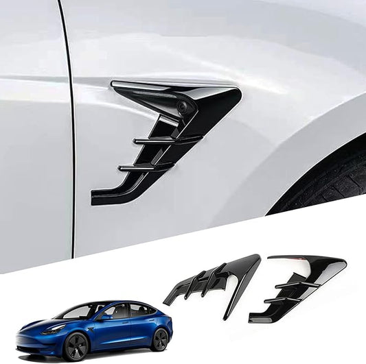 YHCDSEA for 2024 2025 Tesla Model 3 HW4.0 Side Camera Indicator Protection Cover Decoration Accessories fit for Tesla Model 3 with HW4.0 (Glossy Black)