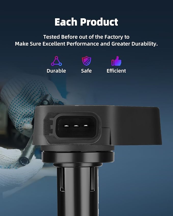 ECCPP UF242 6 ignition coils with 6 iridium Spark Plugs 95839,for Honda,for Acura,for Saturn,for Accord Odyssey MDX TL RL Vue 3.0L 3.2L 3.5L V6 90919-02247,C1221,UF242,30520P8EA01,30520P8FA01