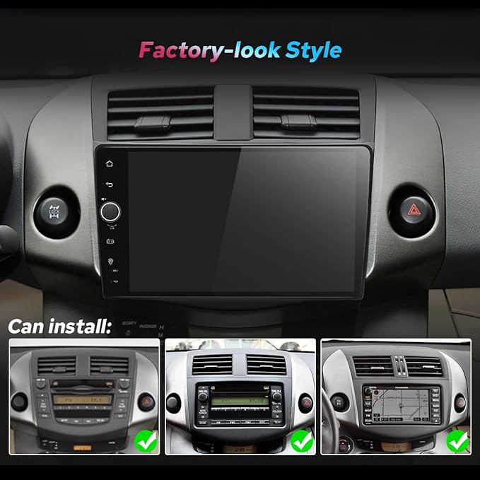 JOYING Car Radio for Toyota Rav4 2006-2012 Android 13 Car Stereo 9 Inch Touch Screen with Wireless CarPlay & Android Auto, GPS Navigation, SWC, Mirror Link, AM/FM Radio(JY-TT164N8)
