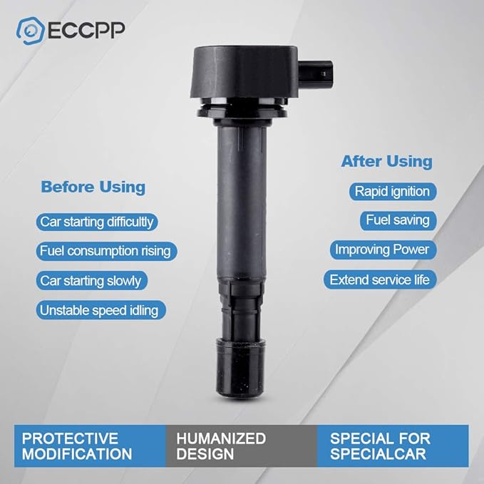 ECCPP Portable Spare Car Ignition Coils Compatible for A-cura MDX/Saturn Vue 2001-2009 Replacement for UF307 UF512 for Travel, Transportation and Repair (Pack of 1)