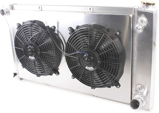 3 Rows Core Performance High Flow Full Aluminum Racing Cooling Radiator Shroud+2Fans For 67-72 CHEVY/GMC C/K SERIES PICKUP TRUCK