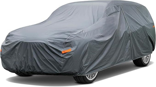 16 Layers Large SUV Car Cover Waterproof All Weather Heavy Duty, Universal Fit Toyota Sequoia, Chevrolet Tahoe, Ford Expedition, Cadillac Escalade, Lincoln Navigator, GMC Envoy Yukon etc.