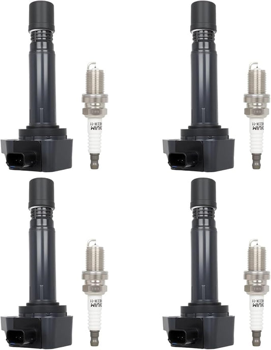 ECCPP 4 ignition coils with 4 iridium Spark Plugs,UF582,coils packs,for Honda,for Civic 2006-2011 L4 1.8L,UF582 ‎5C1637,E1082