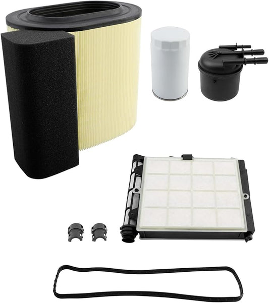 6.7L Powerstroke Diesel Filter Kit, Air Filter, Fuel Filter Element & Oil Filter, Compatible with 2017-2019 Ford F-250, F-350, F-450, F-550 Super Duty V8, Replaces# FA1927, FD-4624, FD-4625, FL2124S
