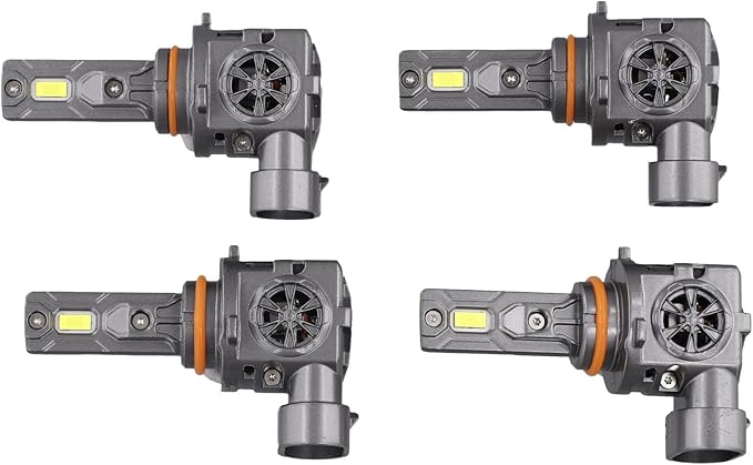 H11 9005 LED Bulbs Combo, 110,000LM Ultra Brightness, 6500K Cool White,1:1 Mini Halogen Size, H11/H9/H8 9005/HB3 Fog Lights with Cooling Fan, Plug and Play, Pack of 4
