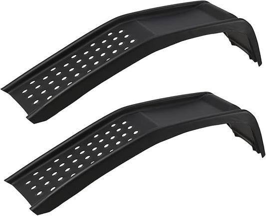 Heavy Duty Car Ramp Set 2 Pack, 8000 Lbs Capacity Solid Steel Auto Truck Ramps, Lifts Vehicles Up to 8 Inch, Ideal for Oil Change, Car Repair, and Easy Home Garage Maintenance