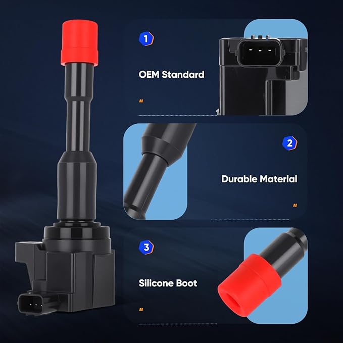 ECCPP Ignition Coil 8 ignition coils for 8 iridium Spark Plugs UF374,for Honda 2003 2004 2005 Civic Hybrid 1.3L UF374