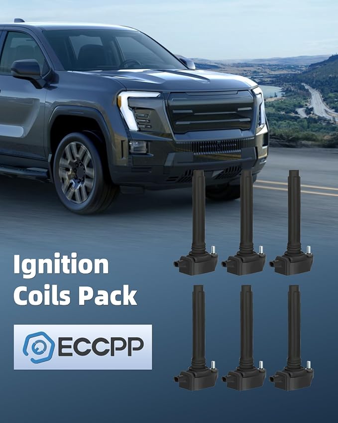 ECCPP UF648 6 ignition coils with 6 iridium Spark Plugs for Dodge for Durango Journey for Grand Caravan for Jeep for Grand for Cherokee for Wrangler for Ram Promaster 1500/2500/3500 C1791 5C1848