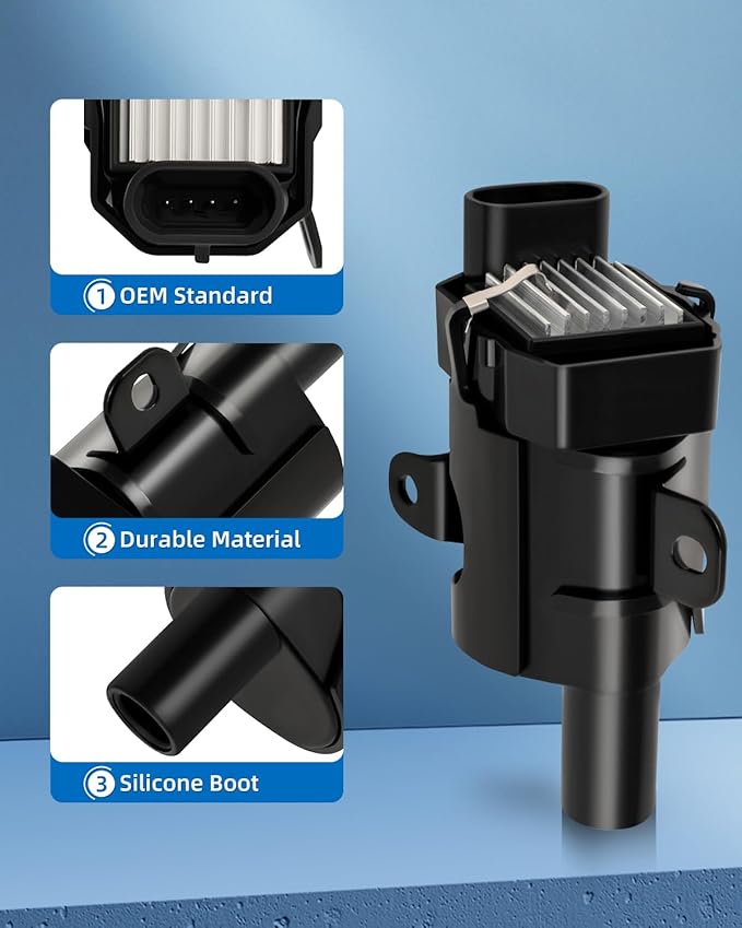 ECCPP 12622553 1 8 ignition coils with 8 iridium Spark Plugs for Chevrolet for Buick for Cadillac Tahoe Rainier Escalade Ascender 4.8L 5.3L 6.0L ‎UF262 748HH 9748HH 41-962