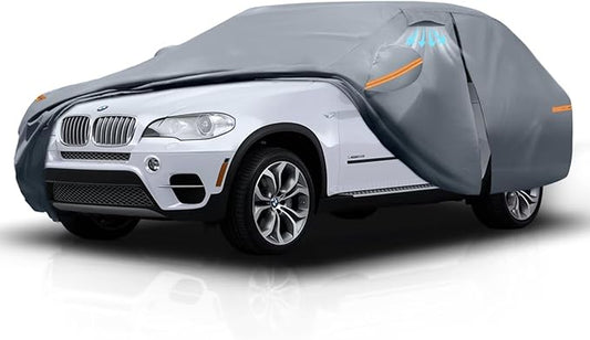 Waterproof BMW X5(2013-2025) Car Cover with Breathable Vents, [2025 Upgrade] Premium Covers with Cotton Liner and Zipper Door, Sun Rain Snow Dust Uv Protection.(Gift with Towel)