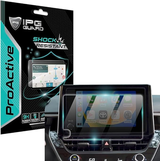 IPG ProActive Made for Toyota 2023-25 Corolla Hybrid - Corolla Cross Hybrid LE SE XLE - RAV4 LE XLE 8 Inch Navigation 9H Hardness Screen Protector Nano Ceramic Film High Clarity for Corolla
