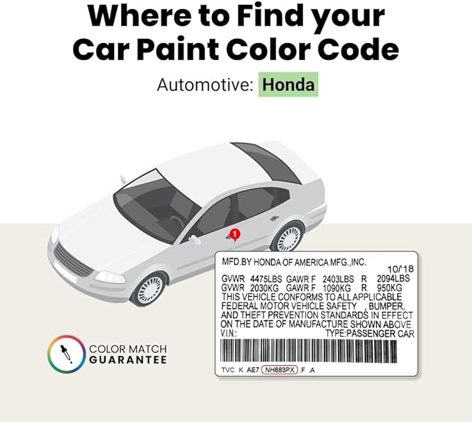 TouchUpDirect NH-737M Polished Gray Metal Metallic Compatible with Honda Exact Match Touch Up Paint Brush - Essential Kit