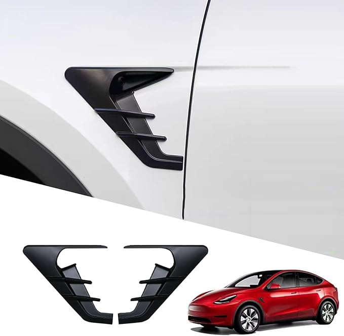 YHCDSEA for 2024 2025 Tesla Model Y HW4.0 Side Camera Indicator Protection Cover Decoration Accessories fit for Tesla Model Y with HW4.0 (Matt Black)
