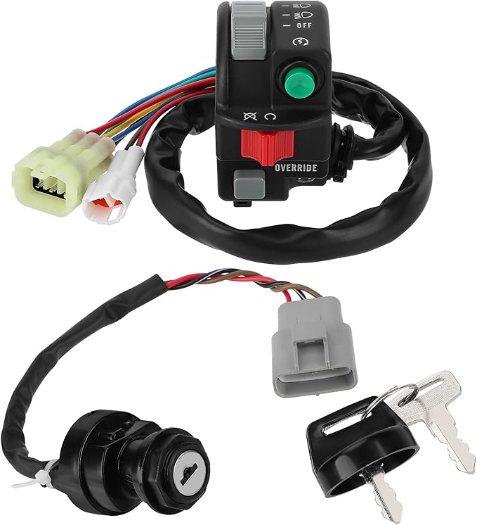 M MATI Start Stop Headlight Switch & Ignition Key Switch for Yamaha Grizzly 700 550 2009-Up Kodiak 450 2020-Up Kodiak 700 2016-Up 28P-83972-00-00 28P-82510-01-00 28P-82510-00-00