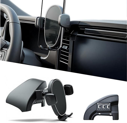 Phone Holder for F150 (2021-2025, 14th Gen), Dash Phone Mount for Truck, 360° Mobile Holder, Hands Free Automobile Cradlest for iPhone, Samsung & Android, Car Gadgets & Accessories for Ford F-150