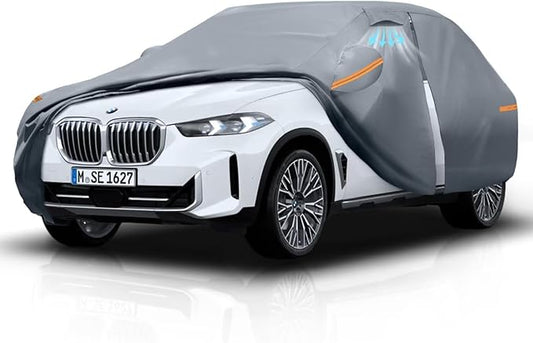 Waterproof BMW X3(2003-2025) Car Cover with Breathable Vents, [2025 Upgrade] Premium Covers with Cotton Liner and Zipper Door, Sun Rain Snow Dust Uv Protection.(Gift with Towel)