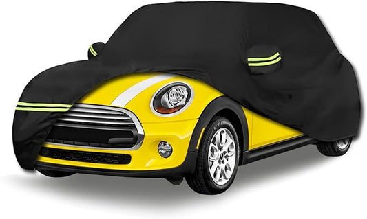 Waterproof Car Covers for 2002-2021 Mini Cooper/Cooper S 2-Door(Black) 210T Custom 6 Layers Heavy Duty Waterproof All Weather Protection Outdoor