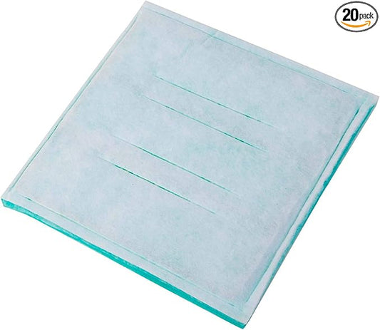 Hiton Paint Spray Booth Intake Filter Pad - Dry Tack Panel 20" x 20" (20 Pack), Series 45