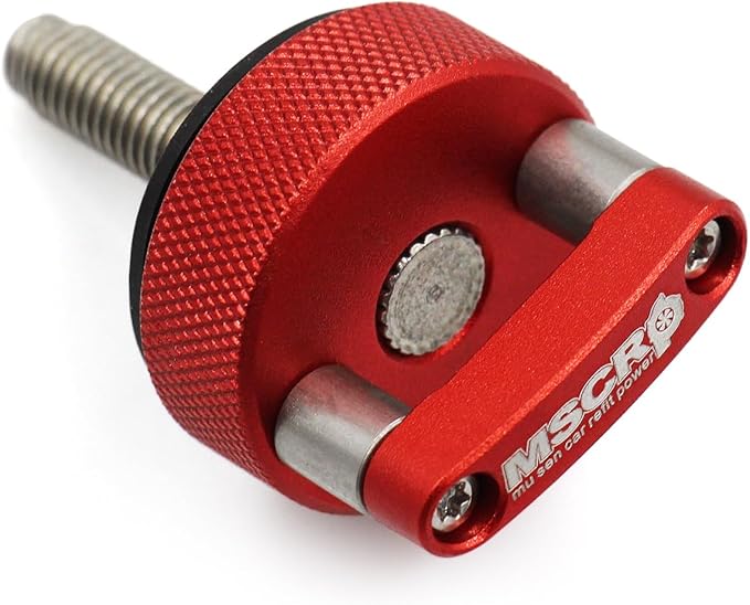 Billet Aluminum Hard Top Quick Removal Fastener Thumb Screw Integrated D Ring for Jeep Wrangler JK 2007-20018 JL 2018-2022 & Gladiator JT (Red)