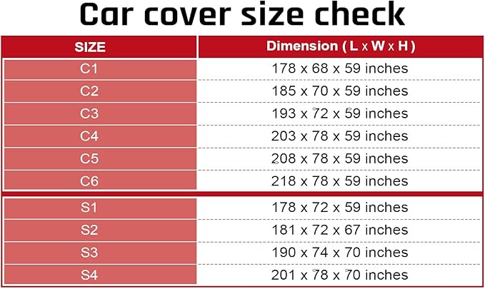 Waterproof Car Cover with Red Stripe Design,Outdoor/Indoor Car Cover for Automobiles All Weather Waterproof Universal Fit Audi A8L, Lexus LS500, Jaguar XJ,Benz S-Class
