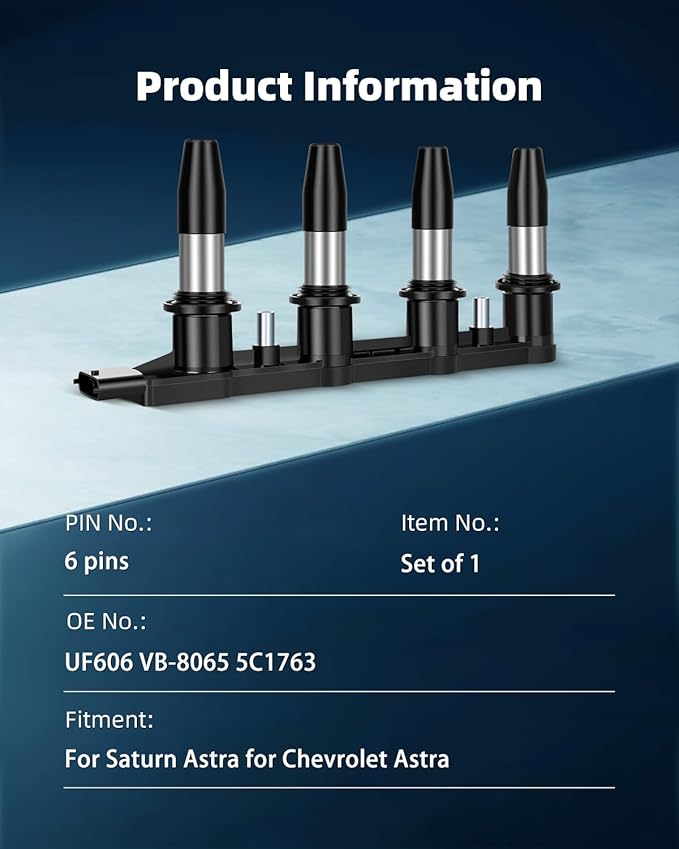 ECCPP Portable Spare Car Ignition Coils Compatible with Saturn Astra/Chevrolet Astra 2007-2009 Replacement for UF606 5C1763 for Travel, Transportation and Repair (Pack of 1)