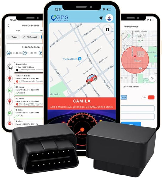OBD2 GPS Tracker for Vehicles – 1 Month Free, Real-Time Tracking Every 10s, 1 Year History, Plans from $4.99/Month. Multiple GeoFences, Driving Behavior & Speed Monitoring, Global Coverage