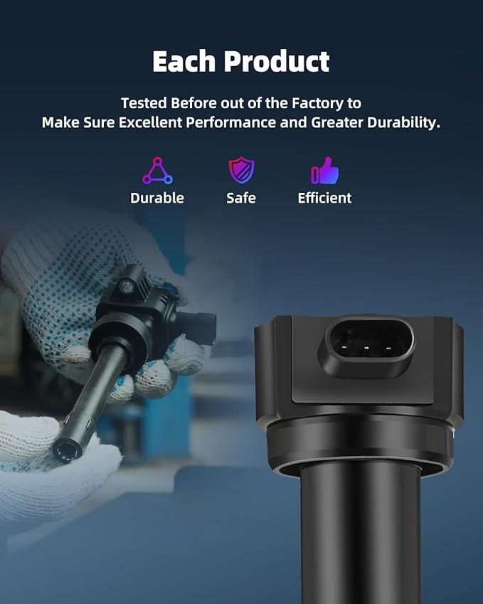 ECCPP Ignition Coils Pack Set of 4 Fit for Dodge for Jeep Replacement for UF-557 C1587 for Travel Transportation and Repair