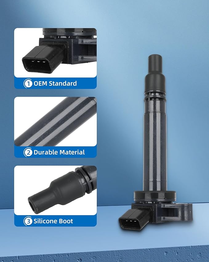 ECCPP 4 ignition coils with 4 iridium Spark Plugs,UF314,for Toyota Matrix 1.8L 2003 2004 20052006,for Toyota,for Corolla 1.8L 2005-2006,for Pontiac Vibe 1.8L 2003 2004 2005,UF314 ‎C1306 5c1295