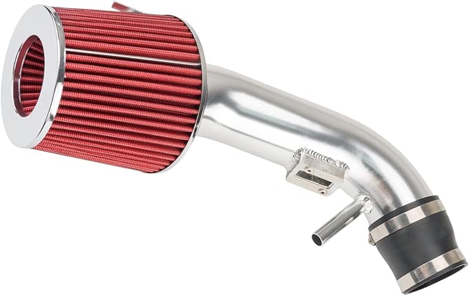 PHILTOP Cold Air Intake System Aluminum Polished High Flow Replacement for Nis-san Altima 2007 S 2.5L L4 Gas DRSS-5090, High Performance Filters