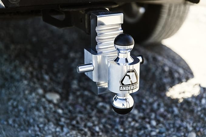 ANDERSEN HITCHES | 6" Drop/Rise | Adjustable Rapid Hitch with 2x2-5/16 inch Greaseless AlumiBall | FIfth Wheel Trailer Hitch | Tow Accessories | 3405