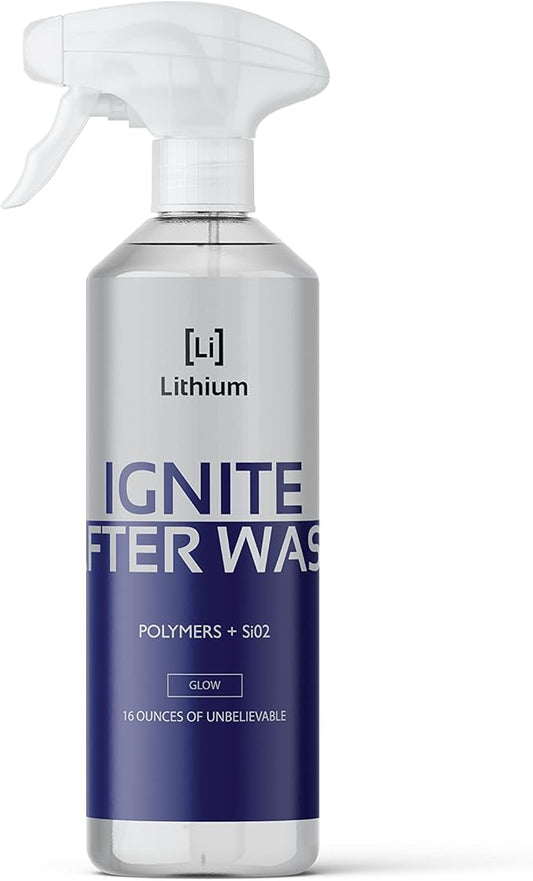 Lithium Auto Elixirs Ignite After Wash - Waterless Car Wash Exterior Care Products - Streak-Free Si02 paint and Glass protectant with Hydrophobic Ceramic Ingredients - Conditions and Shines Surfaces